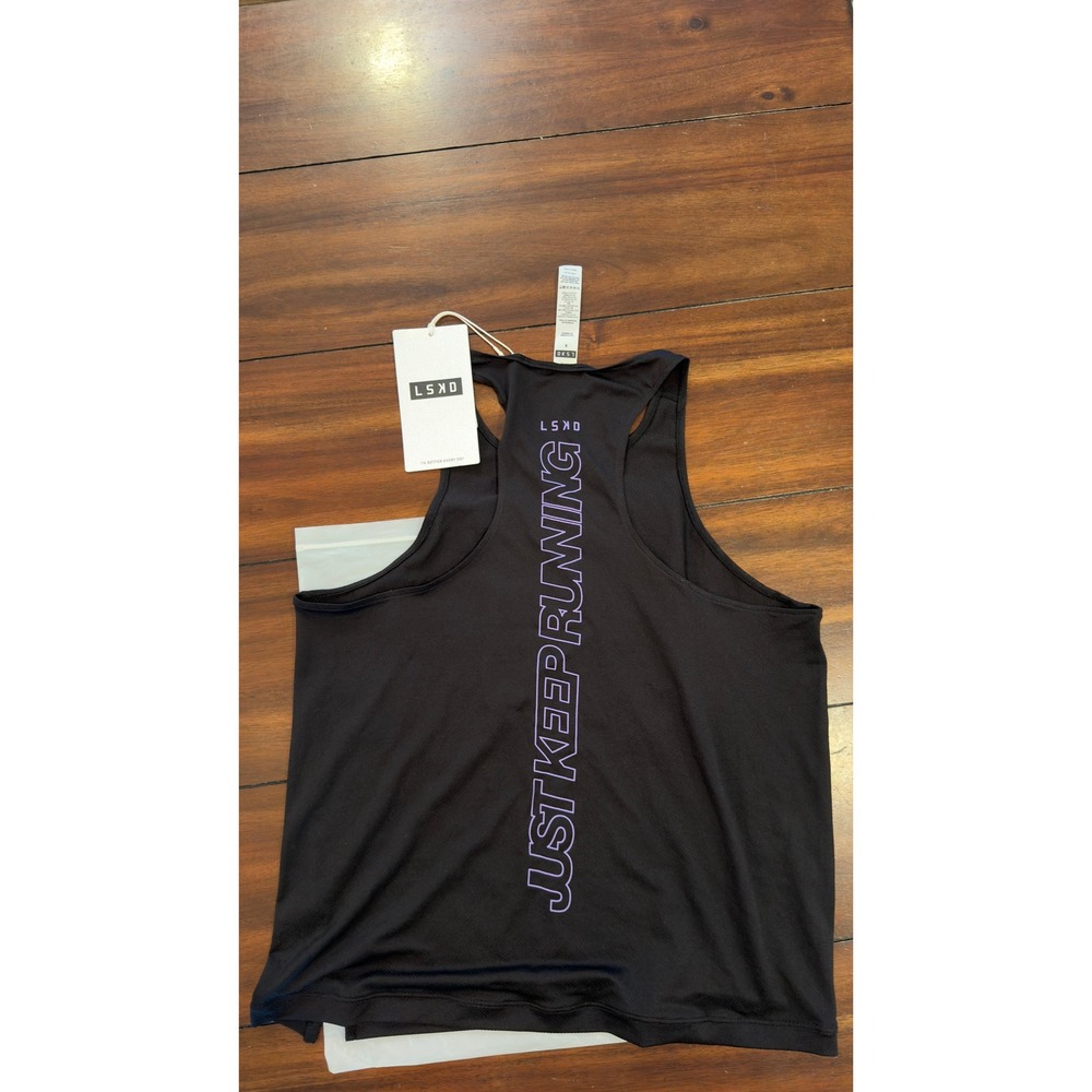 LSKD Pace Keep on Running Tank Black Dahlia Purple WTNK01013 Small NWT NEW - Picture 4 of 16